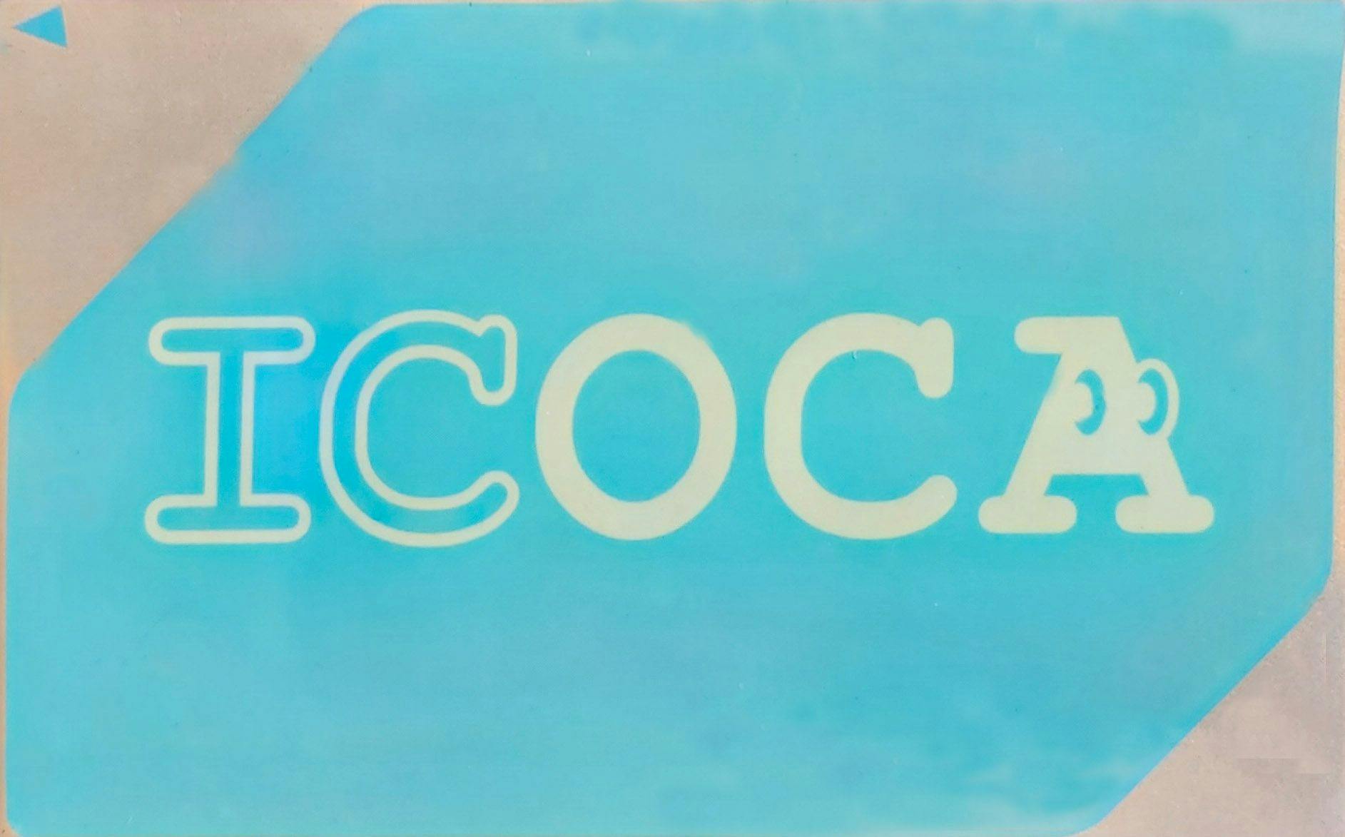 The ICOCA card, available in the western Japan region, known as the Kansai region.