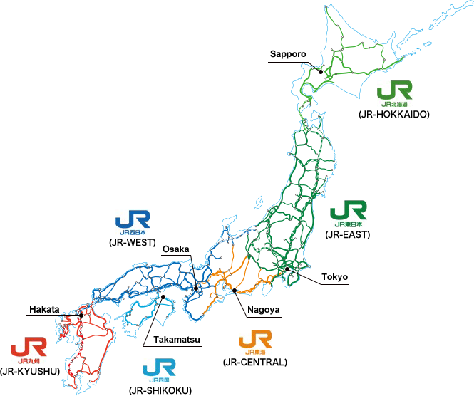 Japan Rail Pass route (Photo Source: Japan Railways Group via Japan Rail Pass)