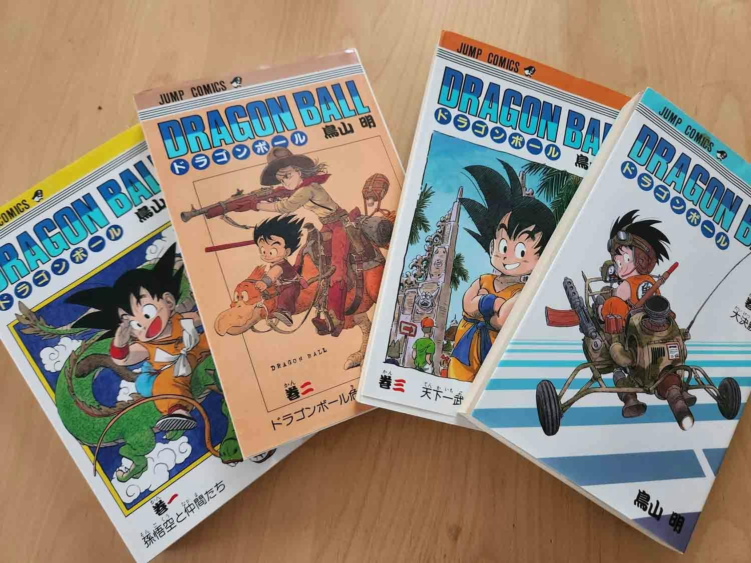 Dragon Ball: The first four comic books. Photo source: James Saunders-Wyndham