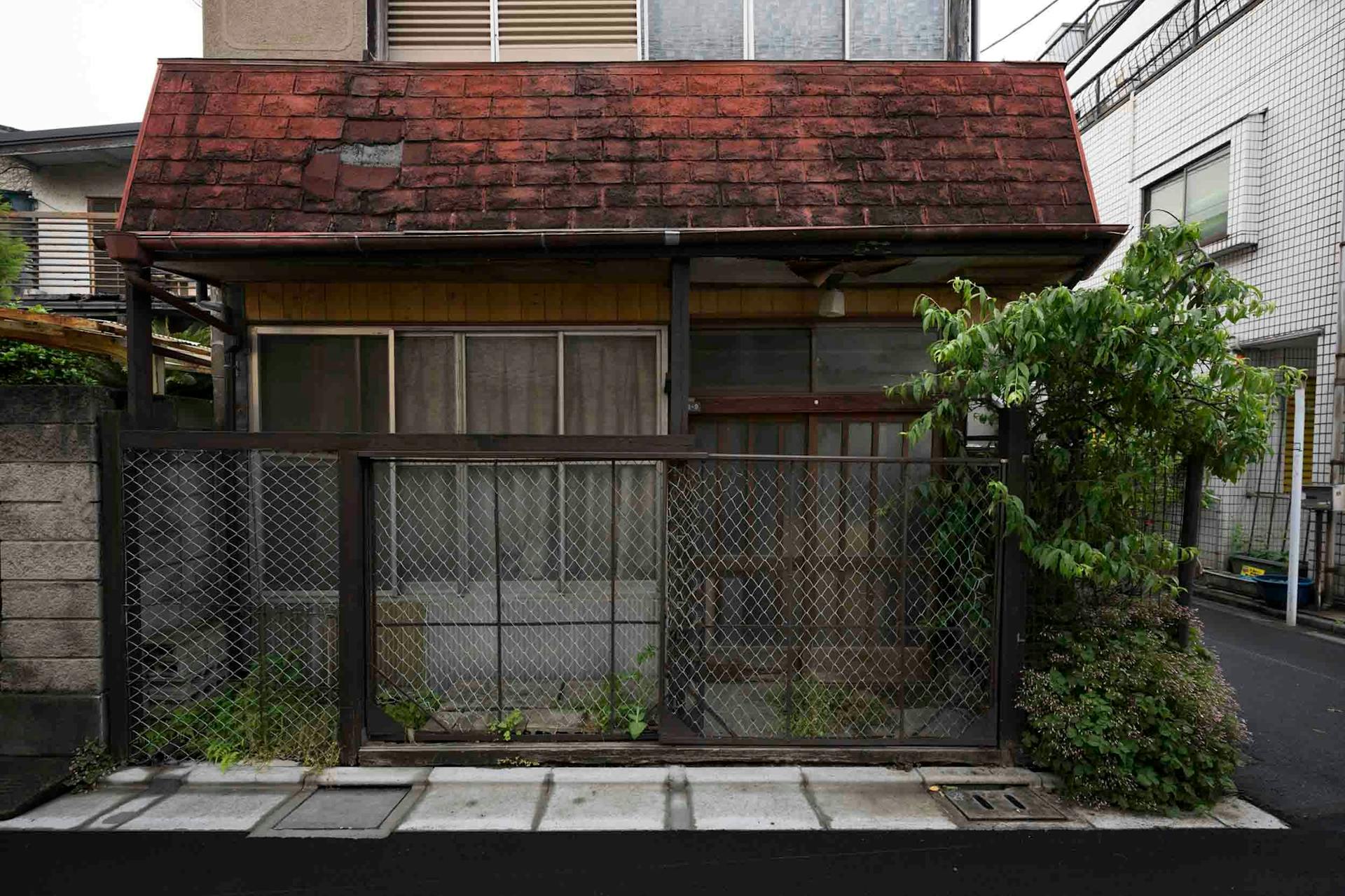 An akiya house in urban Japan.