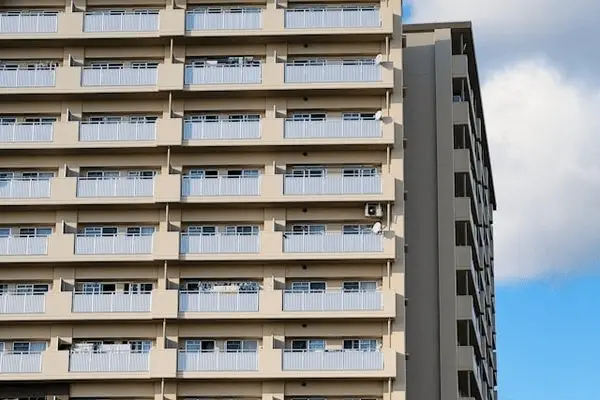 A typical mansion block in Japan.